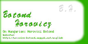 botond horovicz business card